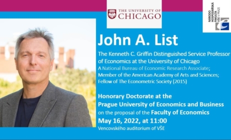 VŠE Will Award Honorary Doctorate to Prof. John A. List /16. 5./